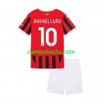 Camisolas de futebol AC Milan Rafael Leao 10 Criança Equipamento Principal 2024/25 Manga Curta